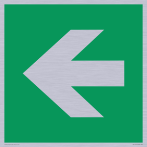 E913 Safe condition: Left arrow (90 deg supplimentary)